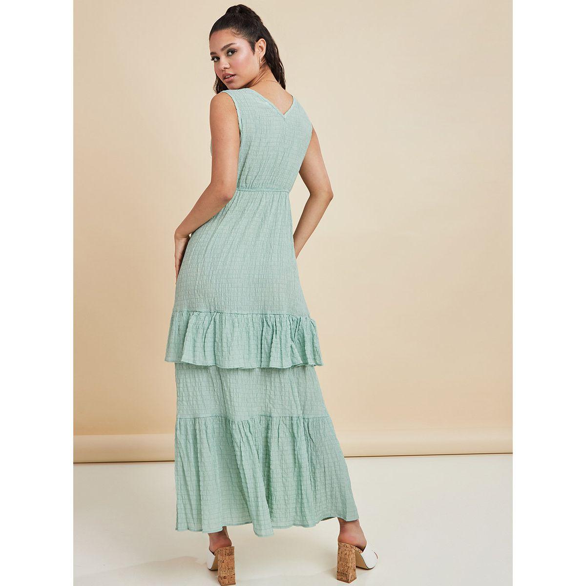 Styli Sleeveless V Neck Tiered Maxi Dress-women-clothing-dresses-image-5