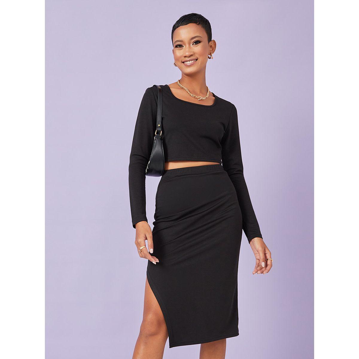 طقم منسق من ( تنورة ميدي + بلوزة ) من ريد تايب-women-clothing-coordsets-image-2