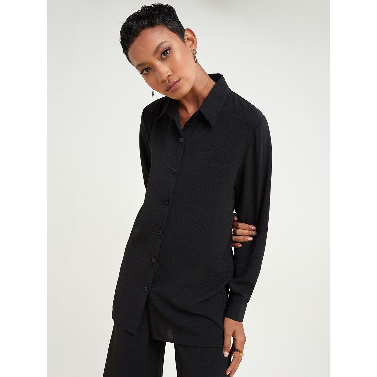 Styli Long Sleeves Crepe Shirt and Trouser Co-Ord Set-women-clothing-coordsets-image-7