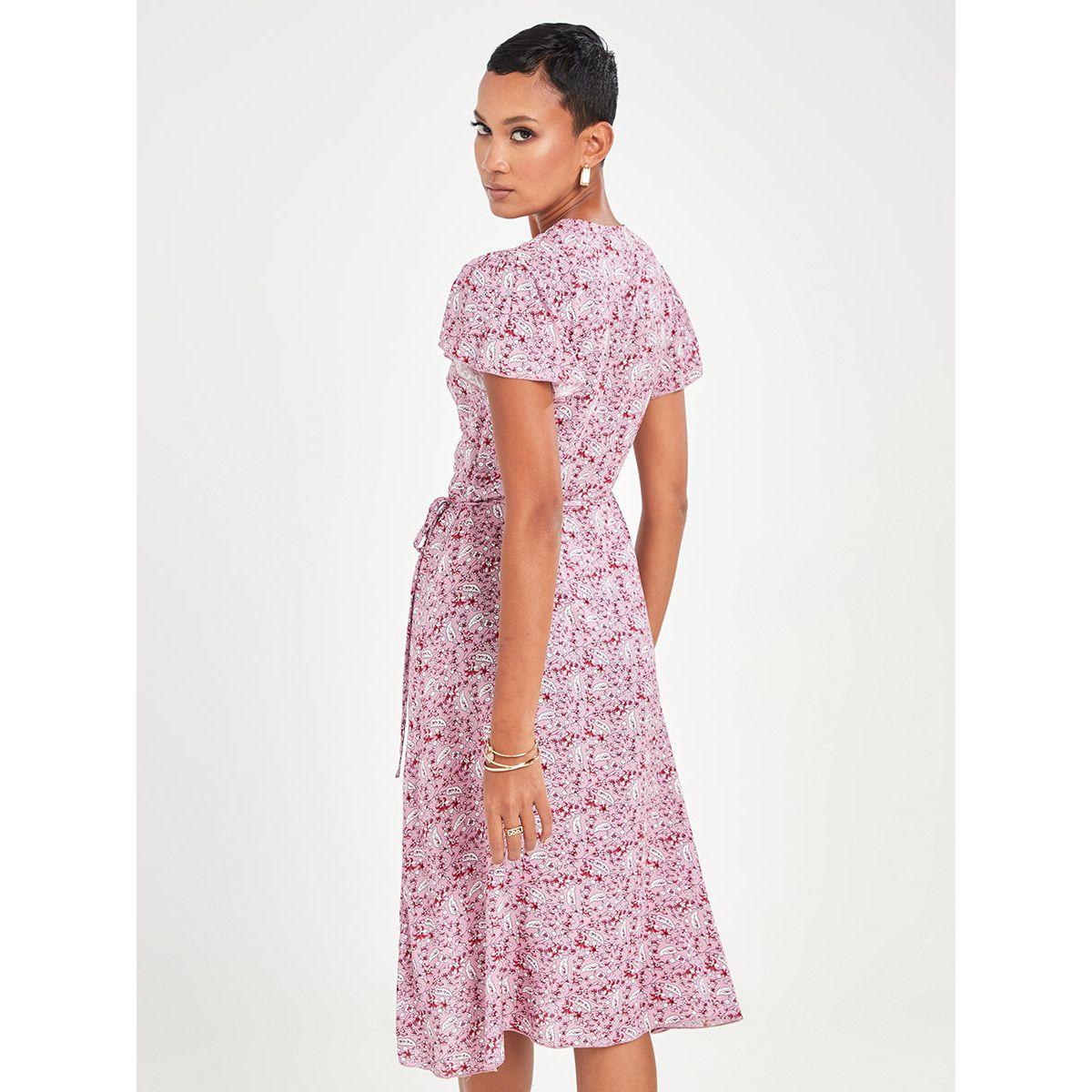 Styli Cap Flare Sleeves Floral Print Wrap Midi Dress-women-clothing-dresses-image-4