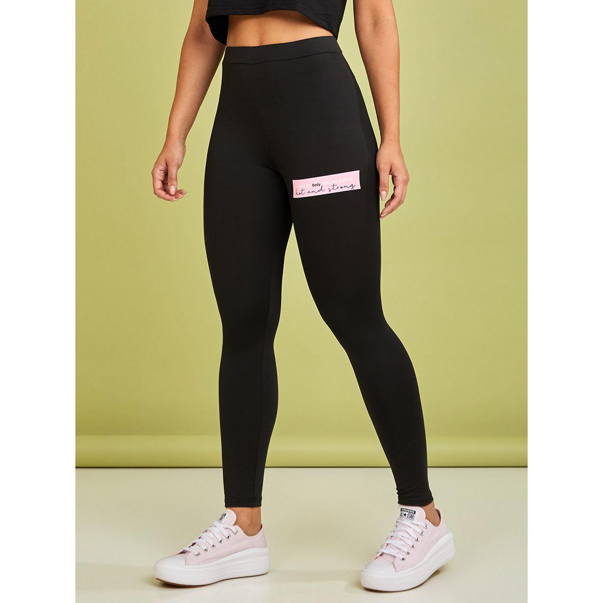 Styli I Want My Body Like My Coffee Slogan Print Active Leggings-women-clothing-sportswearandactivewear-bottoms-image-1