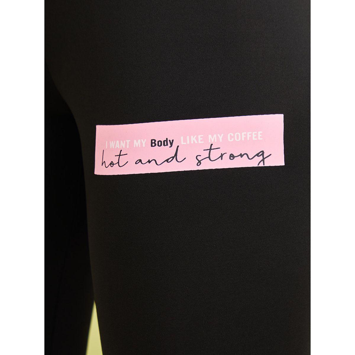 Styli I Want My Body Like My Coffee Slogan Print Active Leggings-women-clothing-sportswearandactivewear-bottoms-image-3