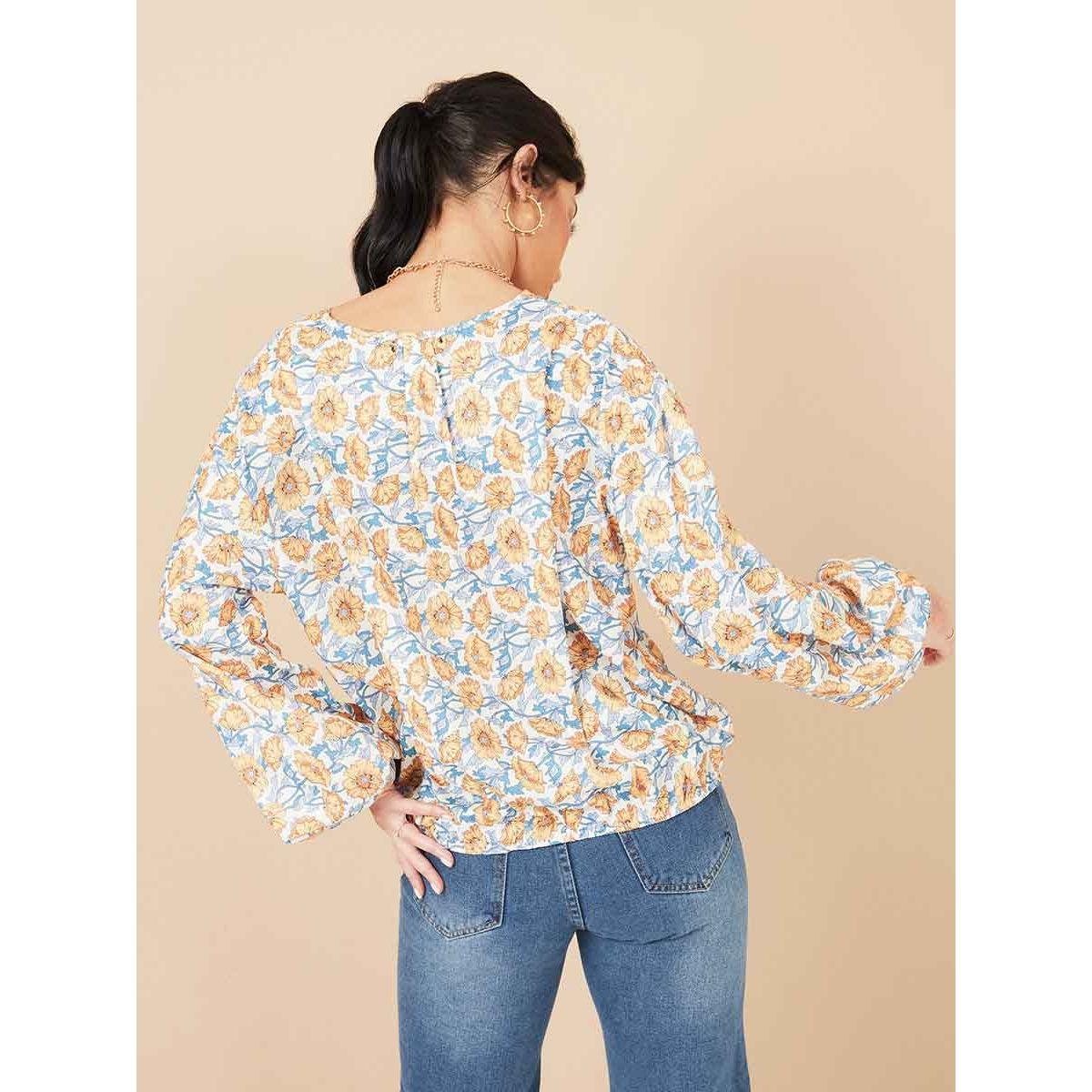 بلوزة بنمط لف واكمام طويلة من ريد تايب-women-clothing-shirtsandblouses-blouses-image-4