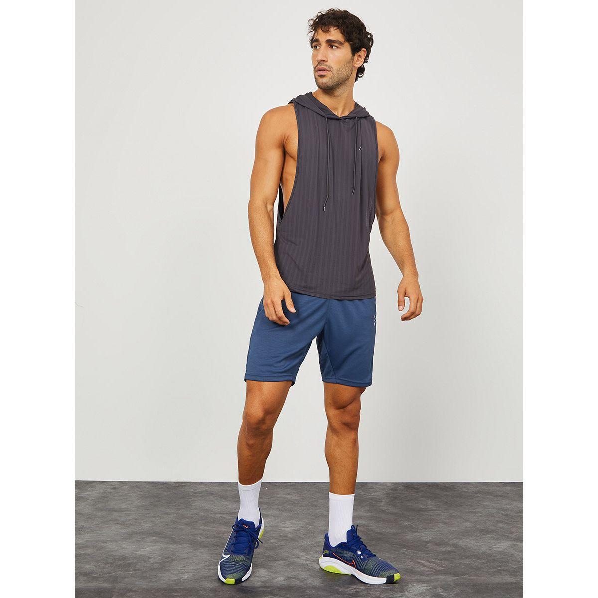 Styli Active Drop Armhole Mesh Effect Oversized Tank with Hoodie-sports-men-clothing-tshirtsandpolos-image-2