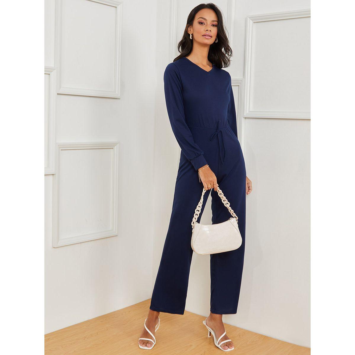 Styli Wide Leg Jersey Jumpsuit with Tie String Waist-women-clothing-jumpsuits-image-1