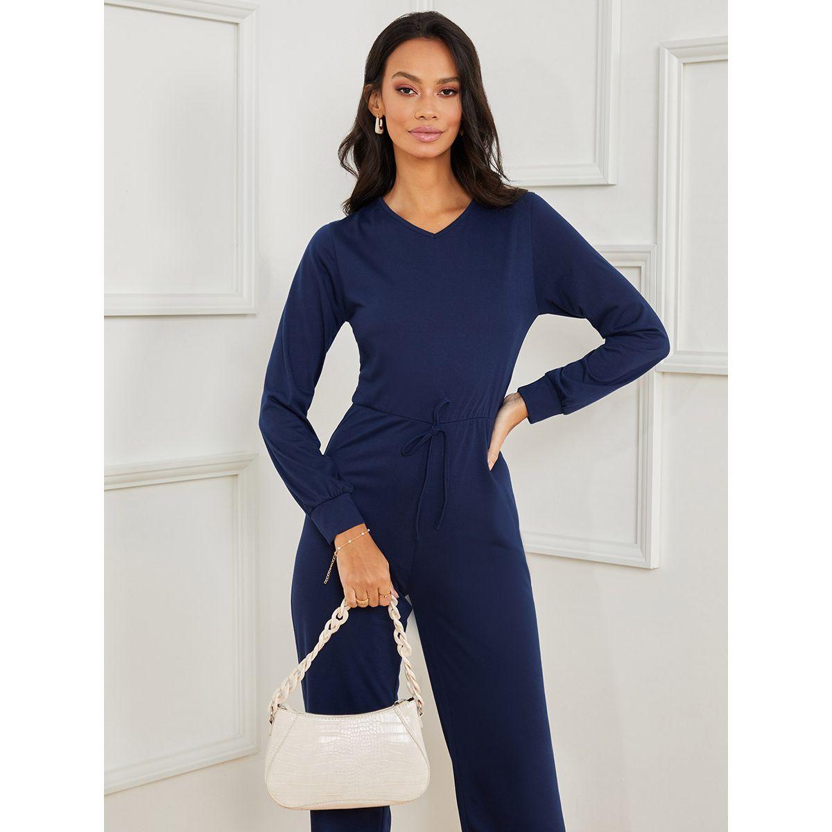Styli Wide Leg Jersey Jumpsuit with Tie String Waist-women-clothing-jumpsuits-image-2