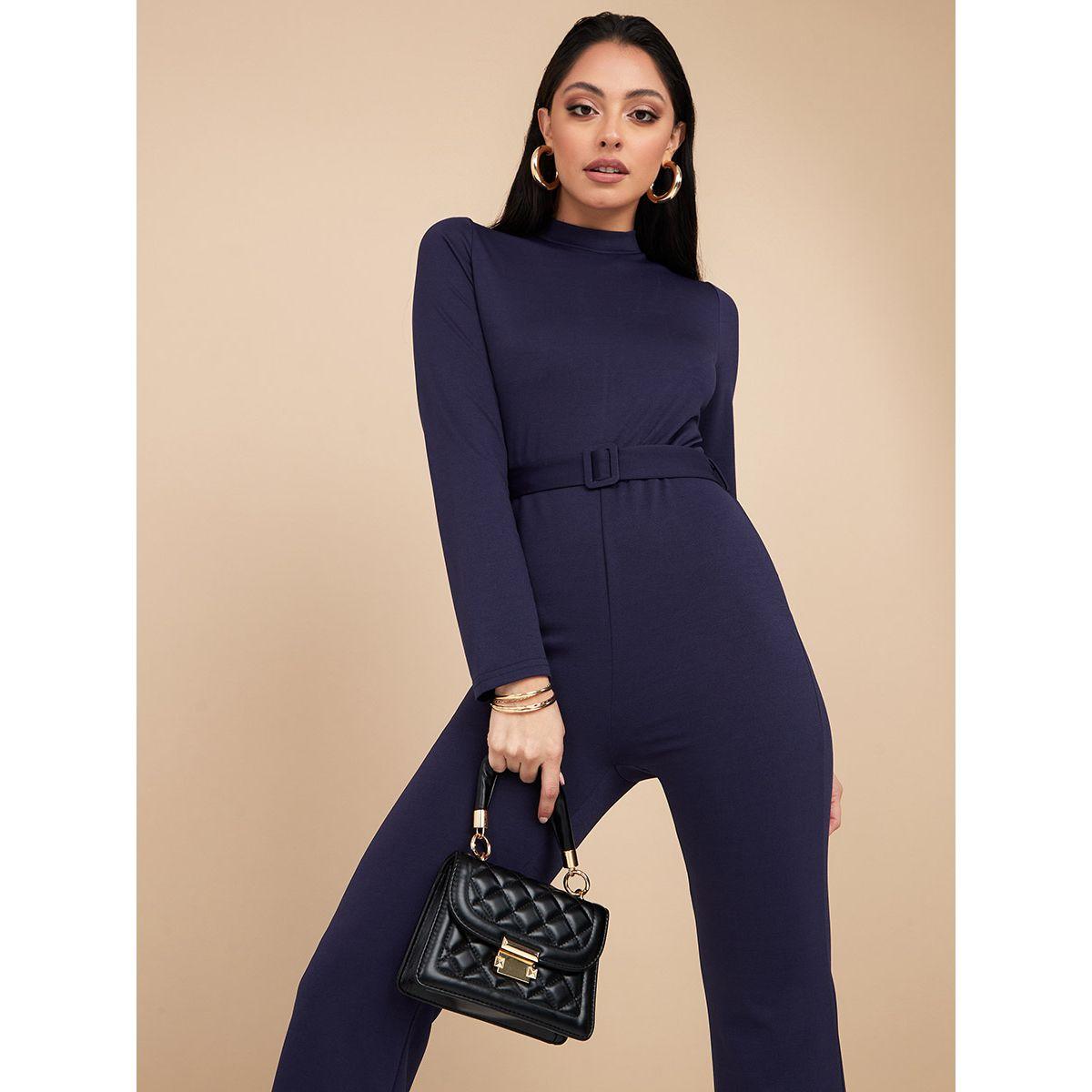 Styli High Neck Wide Leg Belted Jumpsuit-women-clothing-jumpsuits-image-3