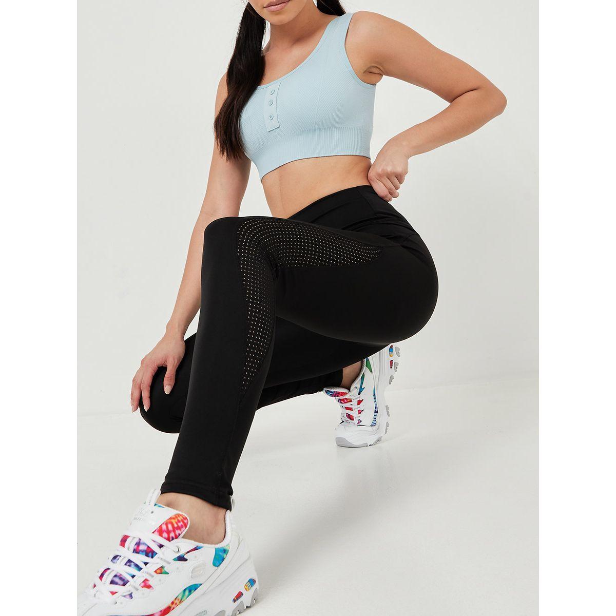 Styli Fishnet Insert Side Detail Active Leggings-women-clothing-sportswearandactivewear-bottoms-image-1