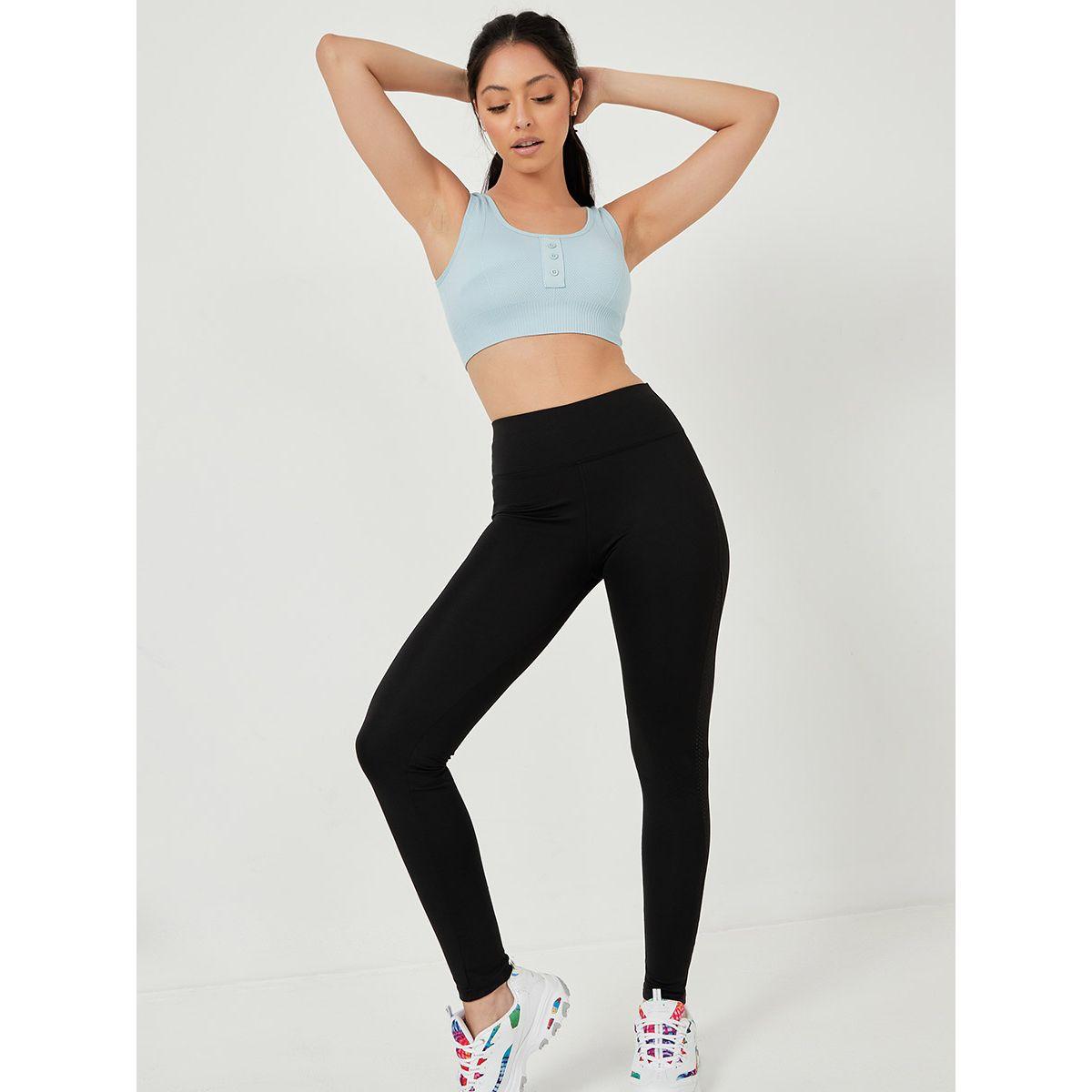 Styli Fishnet Insert Side Detail Active Leggings-women-clothing-sportswearandactivewear-bottoms-image-2