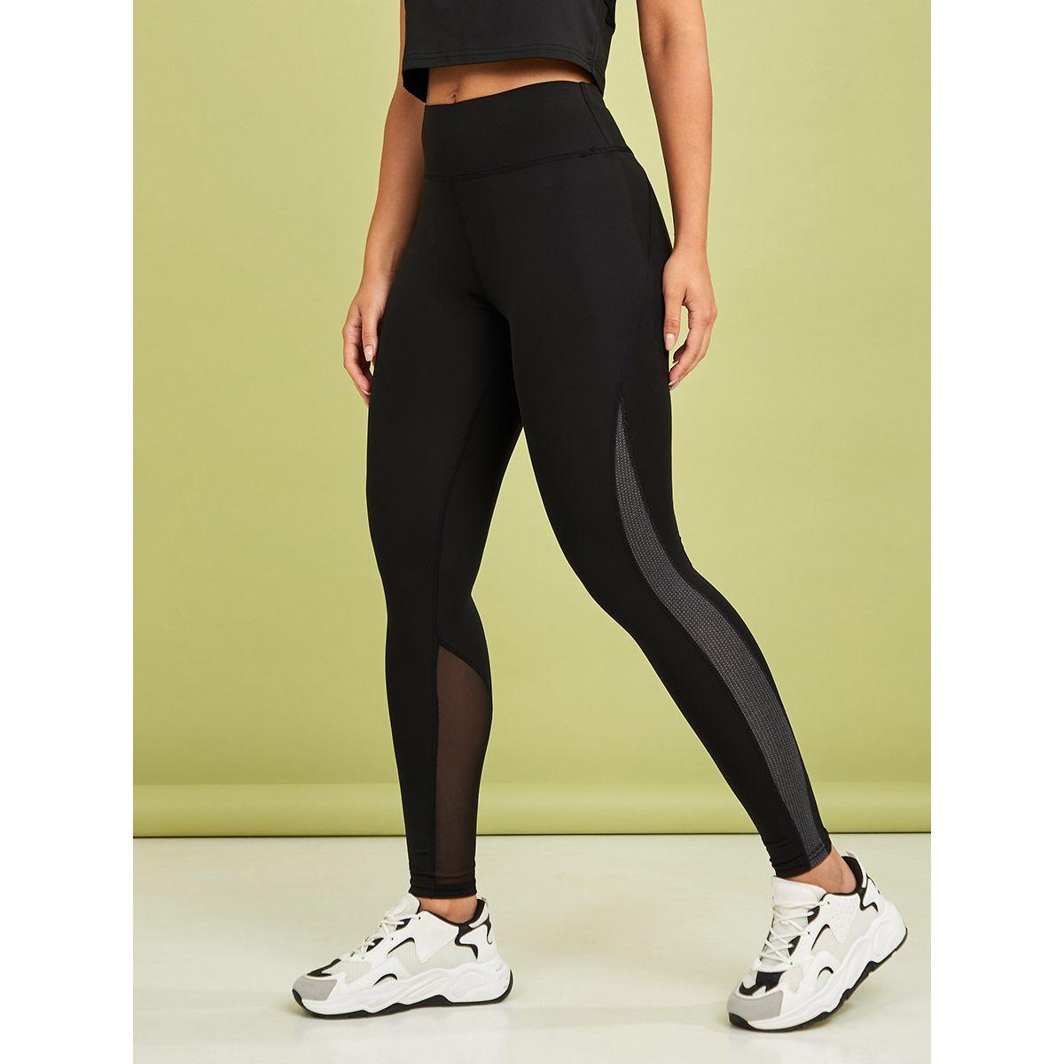 Styli Melange Narrow Side Detail Active Leggings-women-clothing-sportswearandactivewear-bottoms-image-1