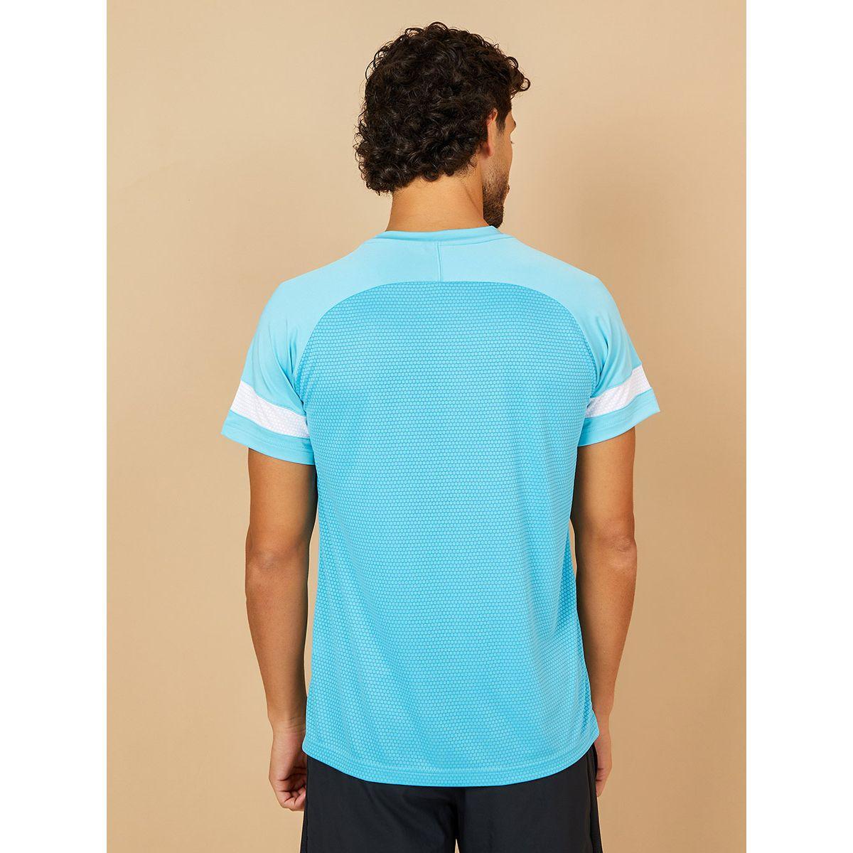 Styli Textured Back Panel Regular Fit Running T-shirt with Contrast Sleeve Detail-sports-men-clothing-tshirtsandpolos-image-4