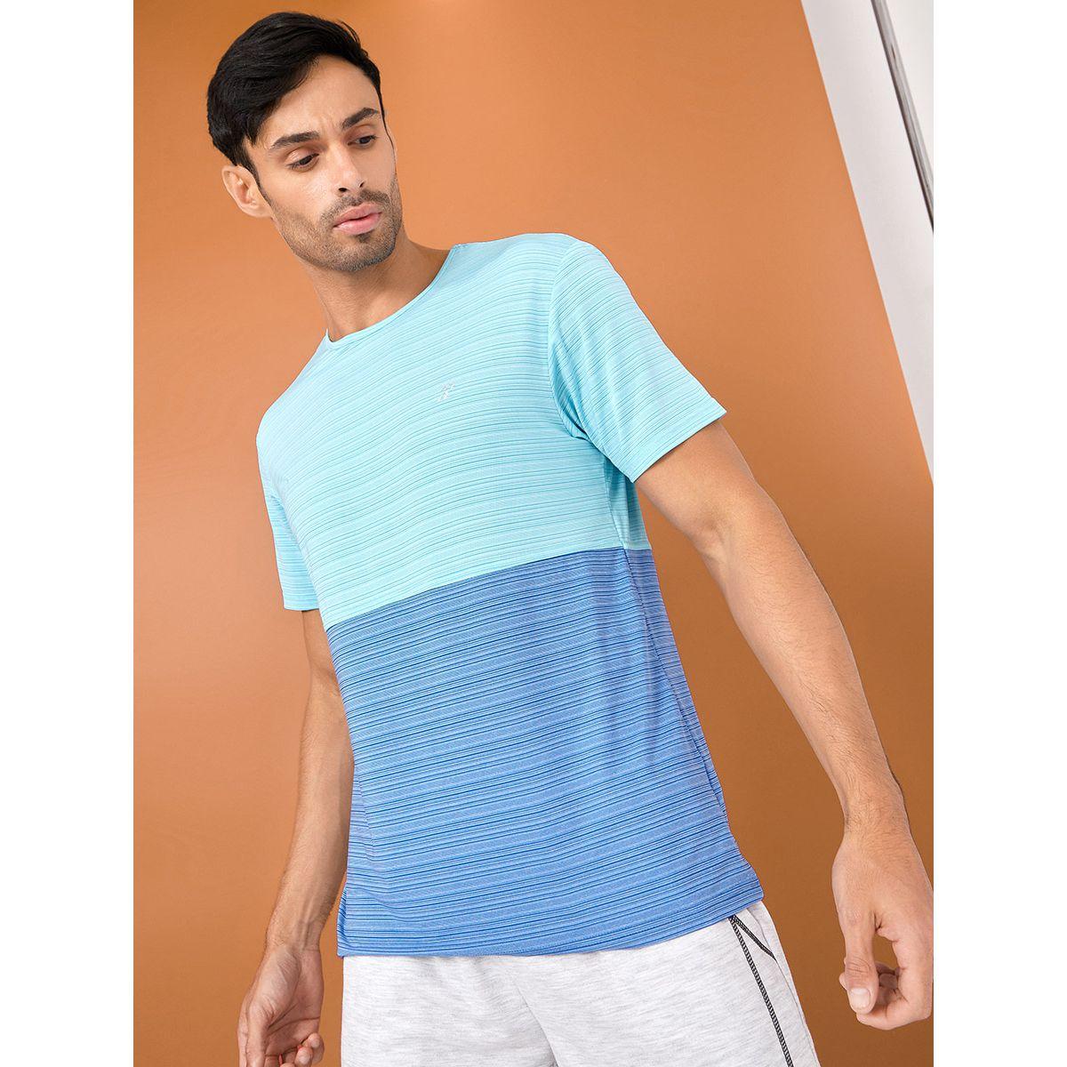 Styli Colorblock Regular Fit Active T-shirt with Contrast Texture Fabric-men-clothing-sportswearandactivewear-tshirtsandpolos-image-1