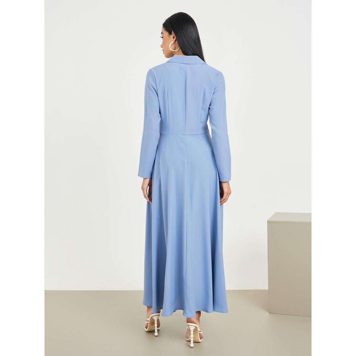 Styli Front Button Detail Tailored Maxi Kimono-women-clothing-shirtsandblouses-shirts-image-4