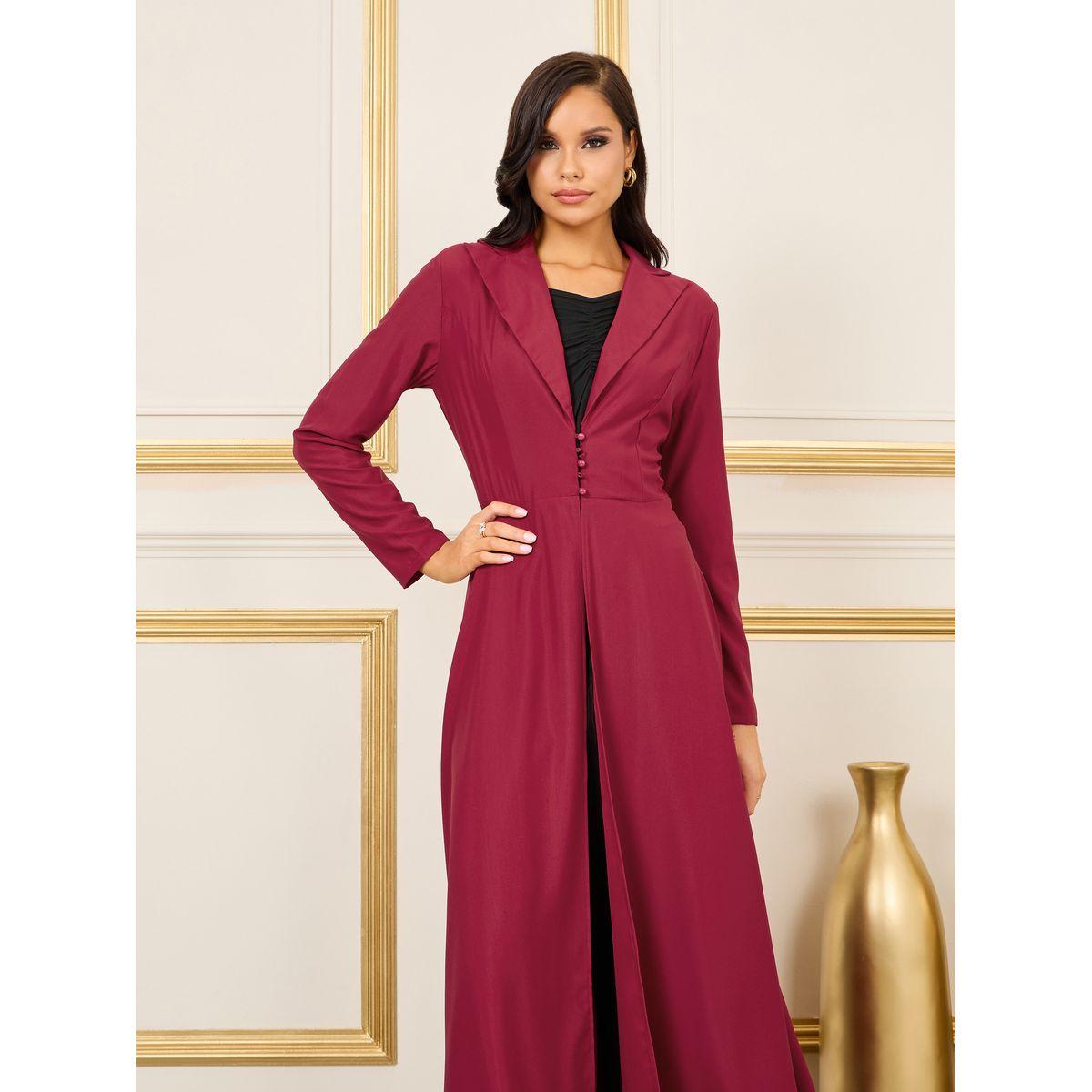 كيمونو طويل بفتحات أزرار غلق-women-clothing-shirtsandblouses-shirts-image-2
