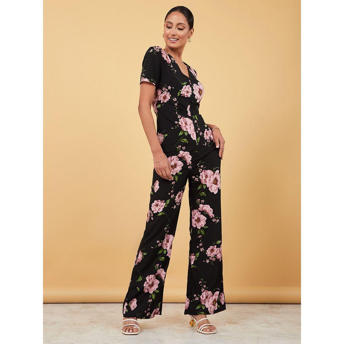 Styli Floral Print V Neck Wide Leg Jumpsuit-women-clothing-jumpsuits-image-1