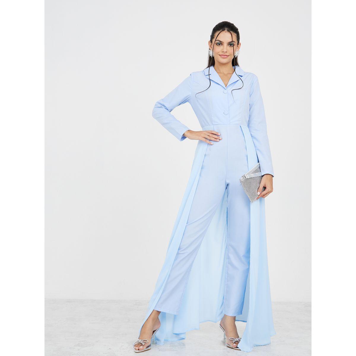 Styli Straight Leg Tailored Jumpsuit with Layered Skirt-women-clothing-jumpsuits-image-1