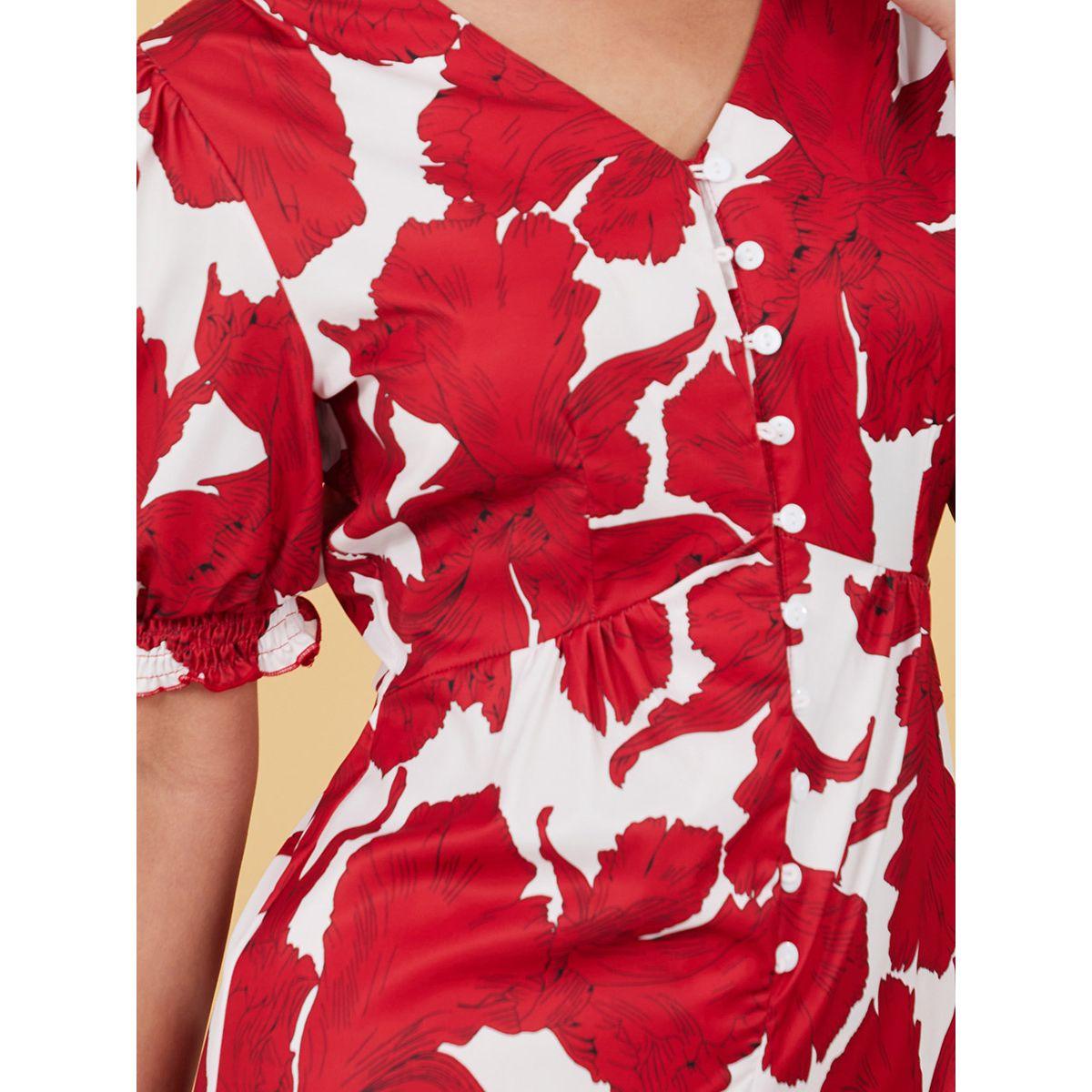 Styli Short Cuffed Sleeves All Over Floral Print Wide Leg Jumpsuit-women-clothing-jumpsuits-image-3