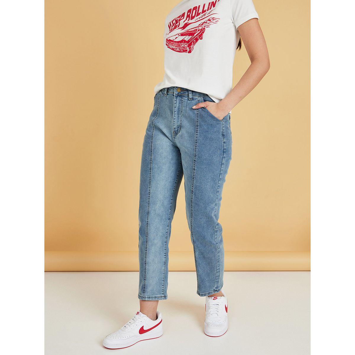 جينز قصير مزين بحزوز من ستايلي-women-clothing-bottoms-jeans-image-2