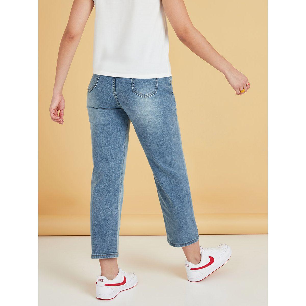 جينز قصير مزين بحزوز من ستايلي-women-clothing-bottoms-jeans-image-4