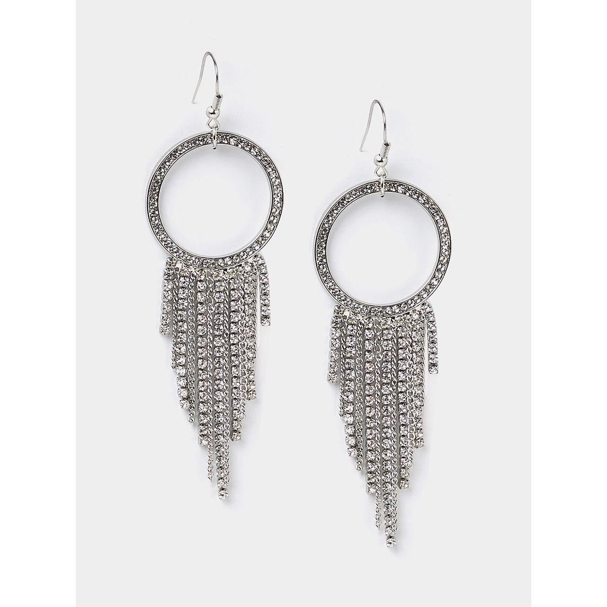 اقراط مزينة بكريستال متدلي من ستايلي-women-watchesandjewellery-jewellery-earrings-image-1