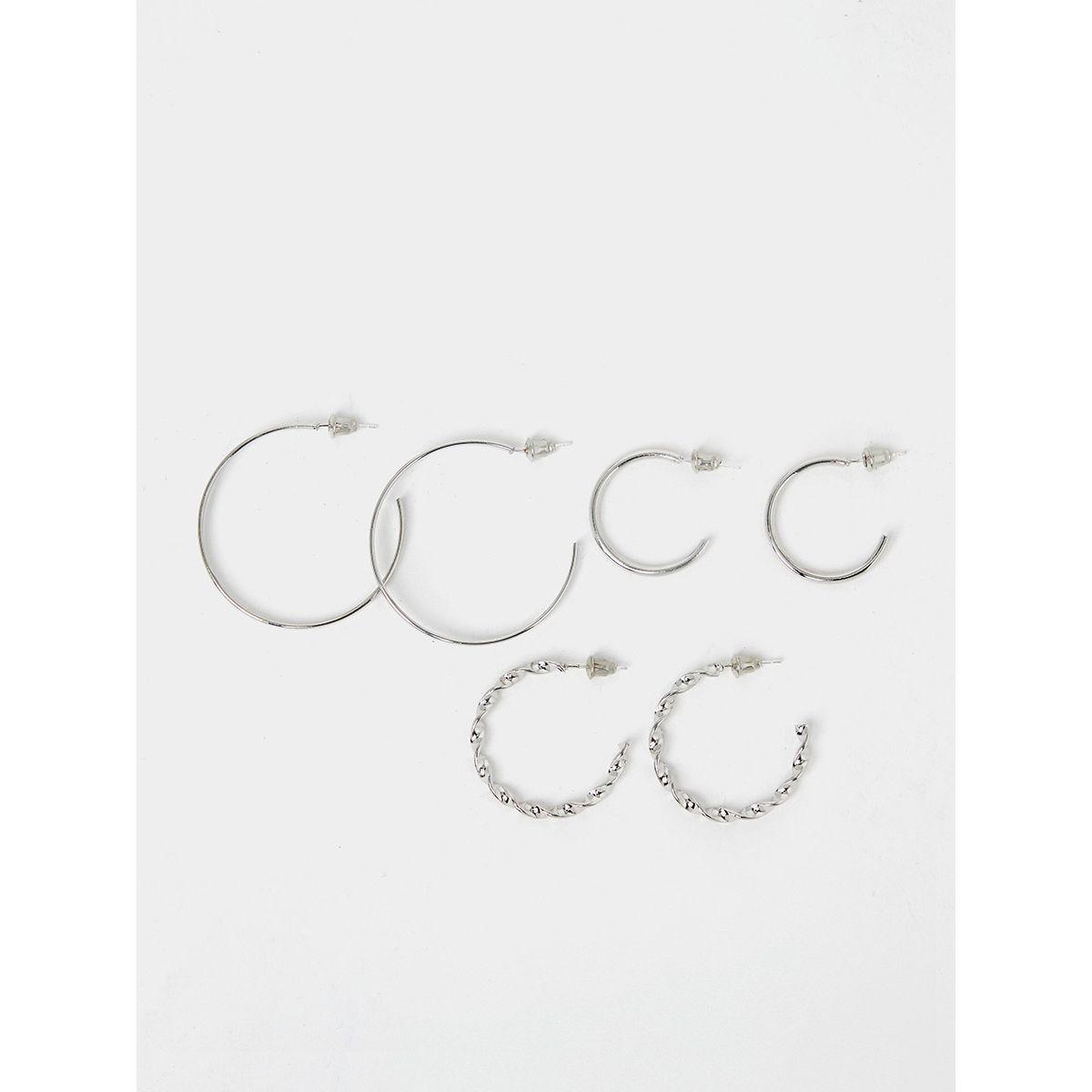 مجموعة من 3 اقراط عصرية من ستايلي-women-watchesandjewellery-jewellery-earrings-image-1