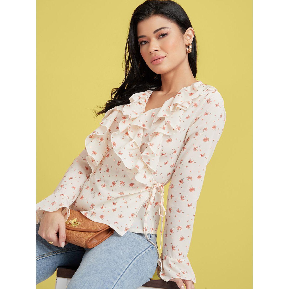 بلوزة بنمط لف من ستايلي-women-clothing-shirtsandblouses-blouses-image-1