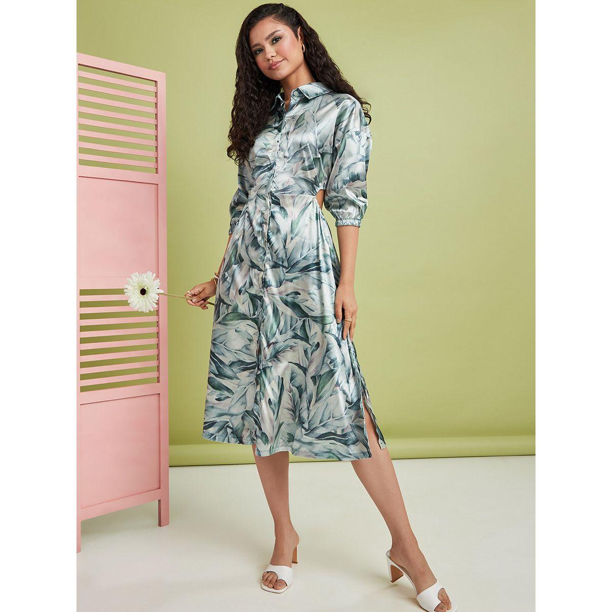 فستان ميدي مزين بفتحات من ستايلي-women-clothing-dresses-image-1