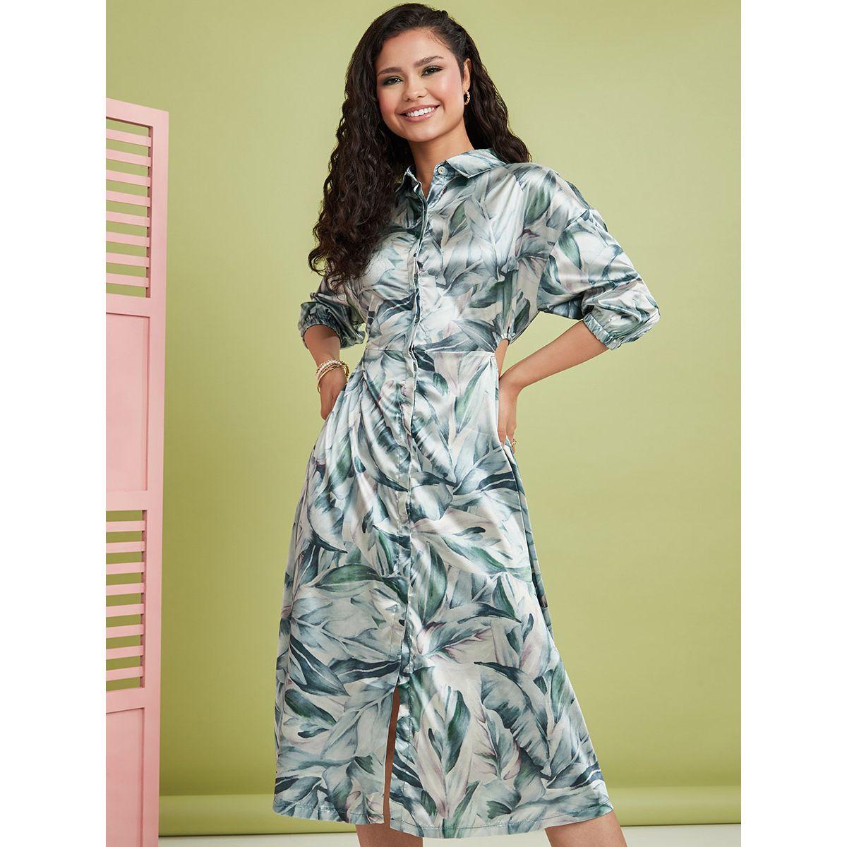 Styli Premium Cut Out Shirt Midi Dress-women-clothing-dresses-image-2