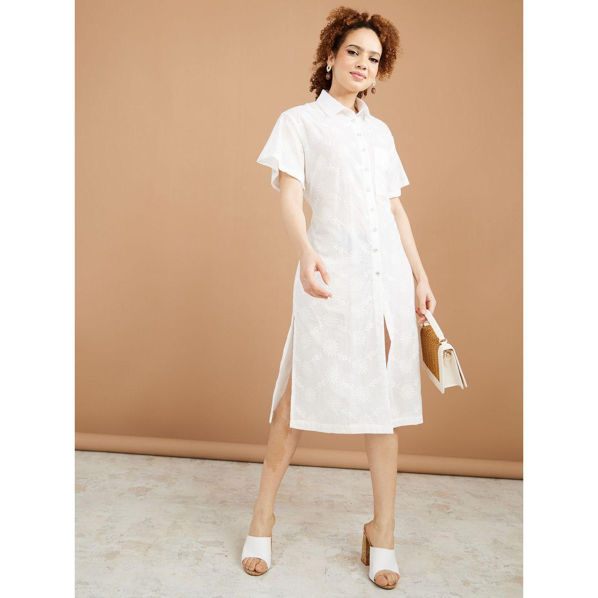 Styli Premium Embroidered Shirt Midi Dress-women-clothing-dresses-image-2