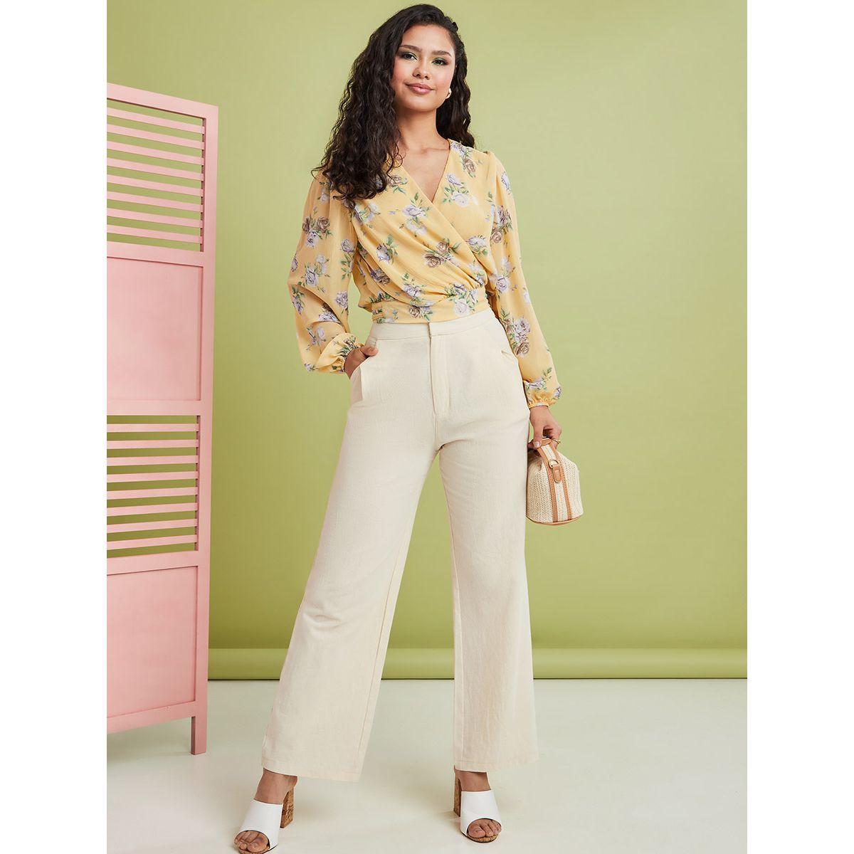 Styli Long Sleeves Floral Print Crinkle Textured Wrap Blouse-women-clothing-shirtsandblouses-blouses-image-2