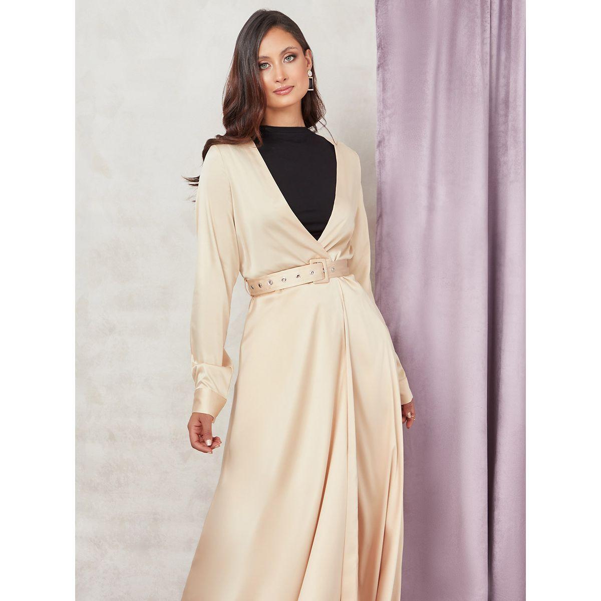 Styli Waist Belt Satin Maxi Kimono-women-clothing-shirtsandblouses-shirts-image-3