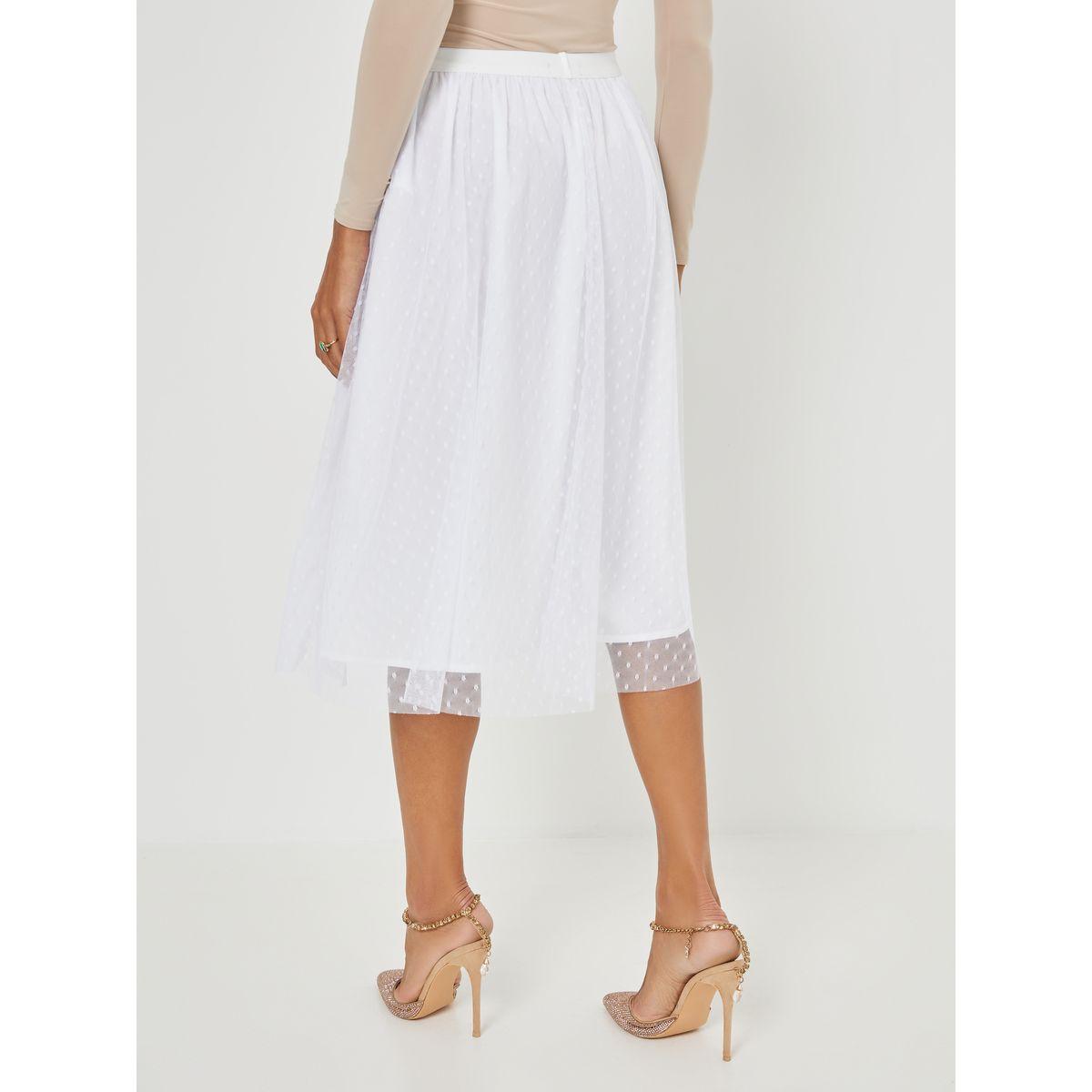 Styli Dobby Spot Mesh Lined Midi Skirt-women-clothing-bottoms-skirts-image-4
