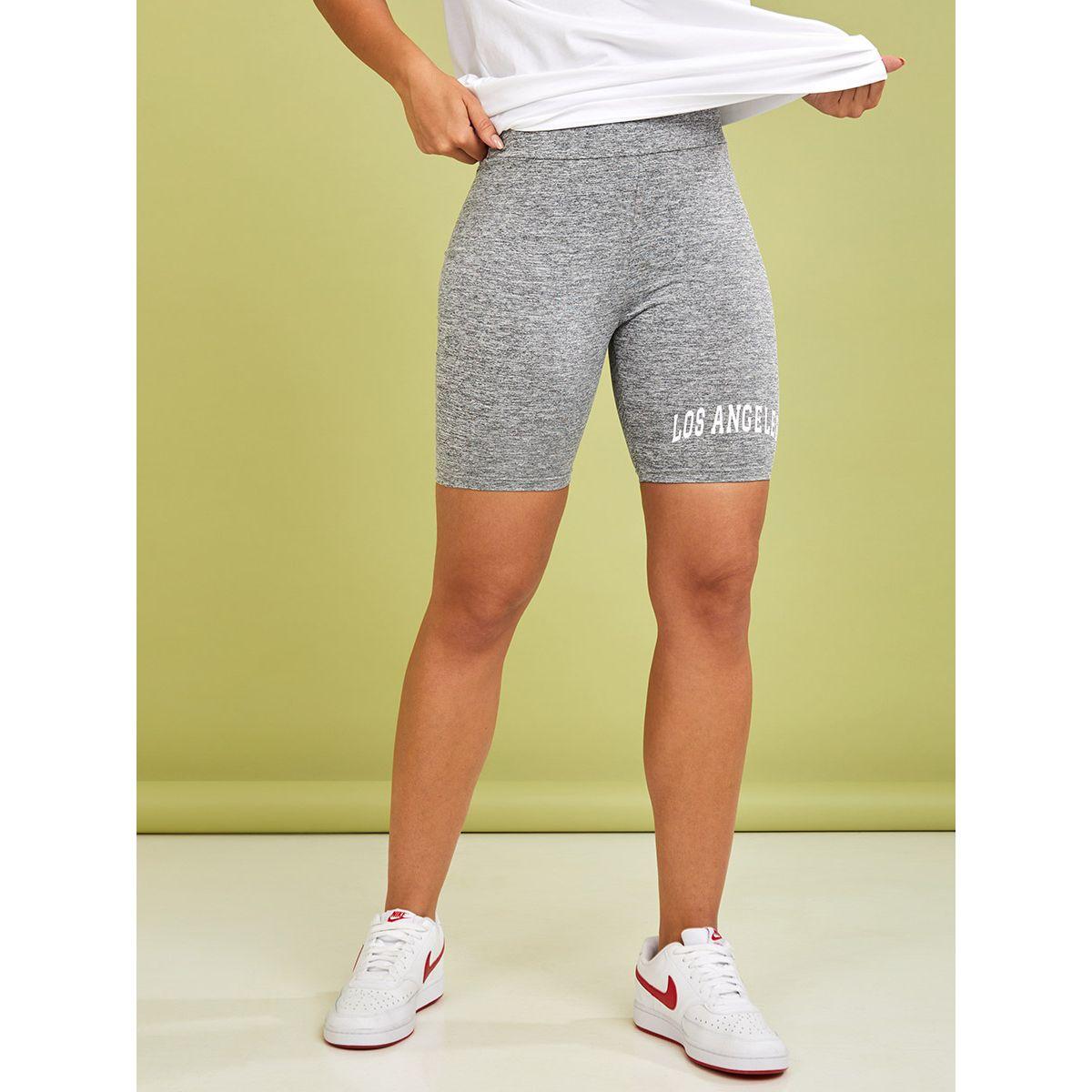 شورت رياضي مطبع بكتابة من ستايلي-women-clothing-bottoms-shorts-image-1