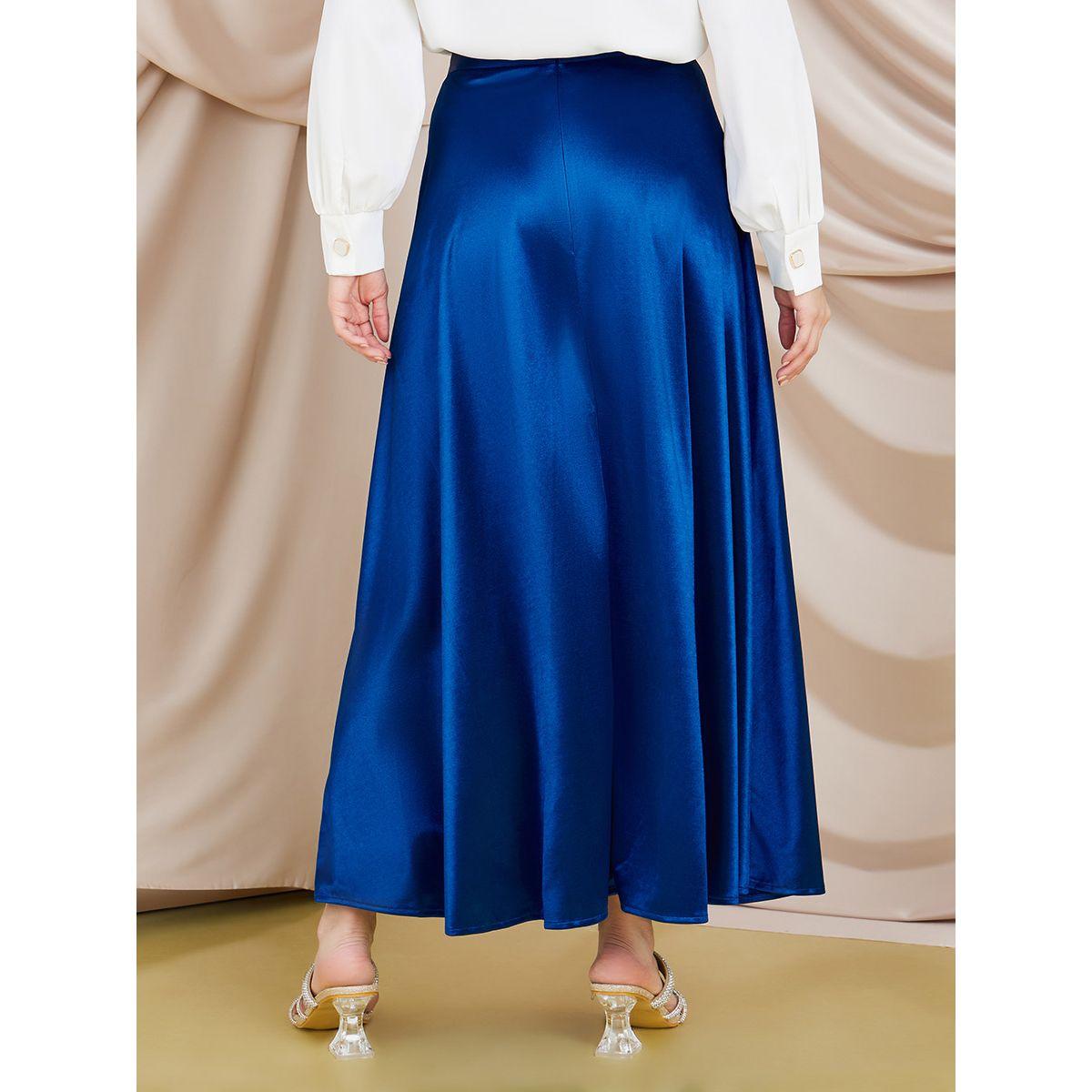 Styli High Rise Satin A-Line Maxi Skirt-women-clothing-bottoms-skirts-image-4