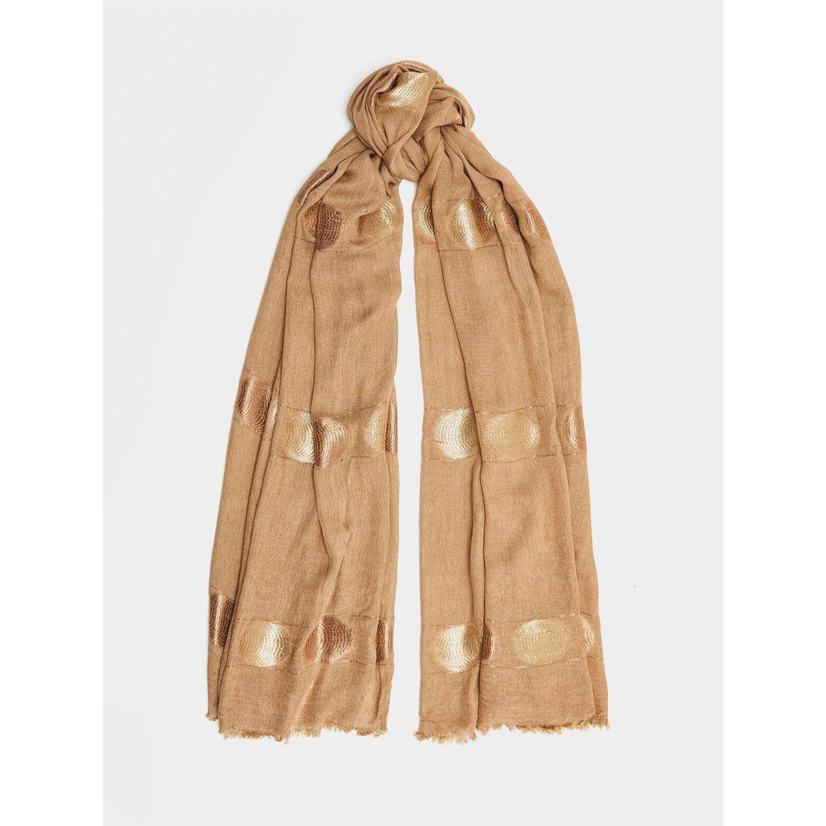 Styli Embroidered Detail Scarf-women-winterwear-scarves-image-1