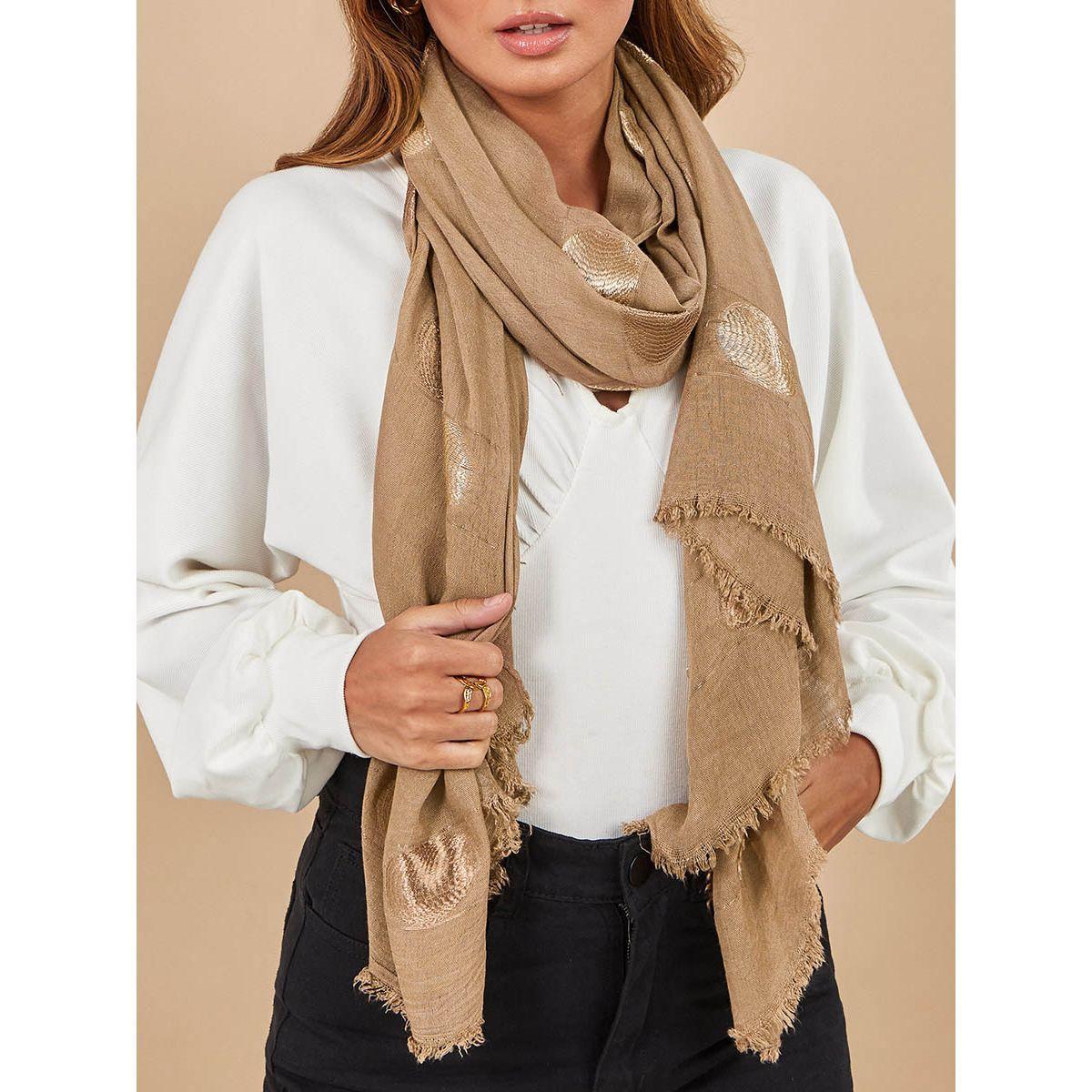 Styli Embroidered Detail Scarf-women-winterwear-scarves-image-2