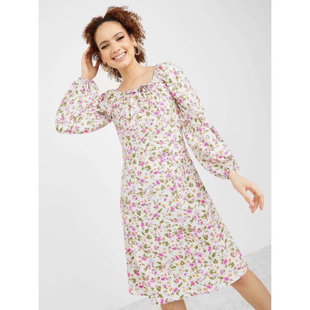 فستان مطبع بزهور من ستايلي-women-clothing-dresses-image-1