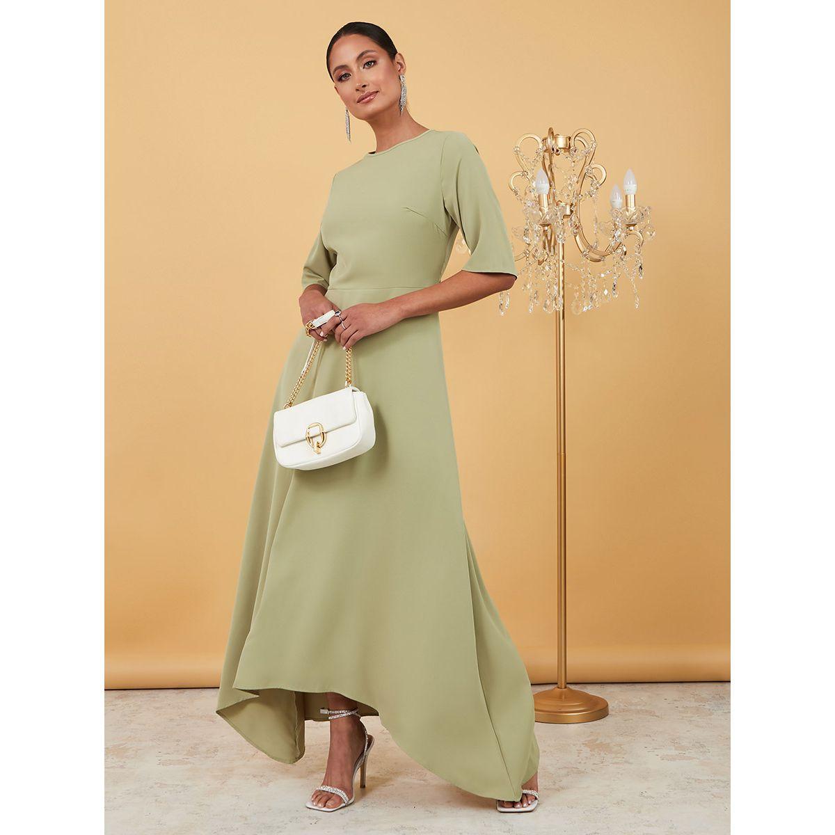 فستان طويل باكمام قصيرة من ستايلي-women-clothing-dresses-image-1