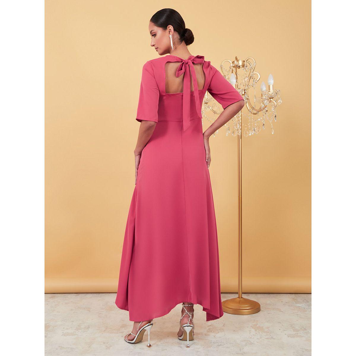 فستان طويل باكمام قصيرة من ستايلي-women-clothing-dresses-image-5