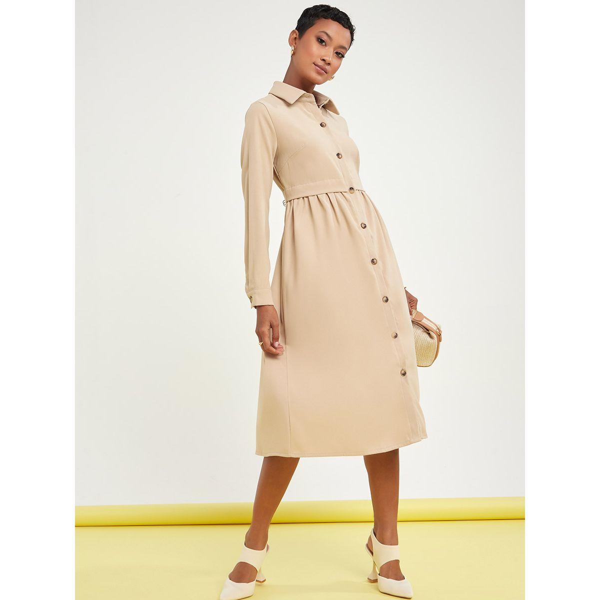 فستان ميدي باكمام طويلة-women-clothing-dresses-image-1