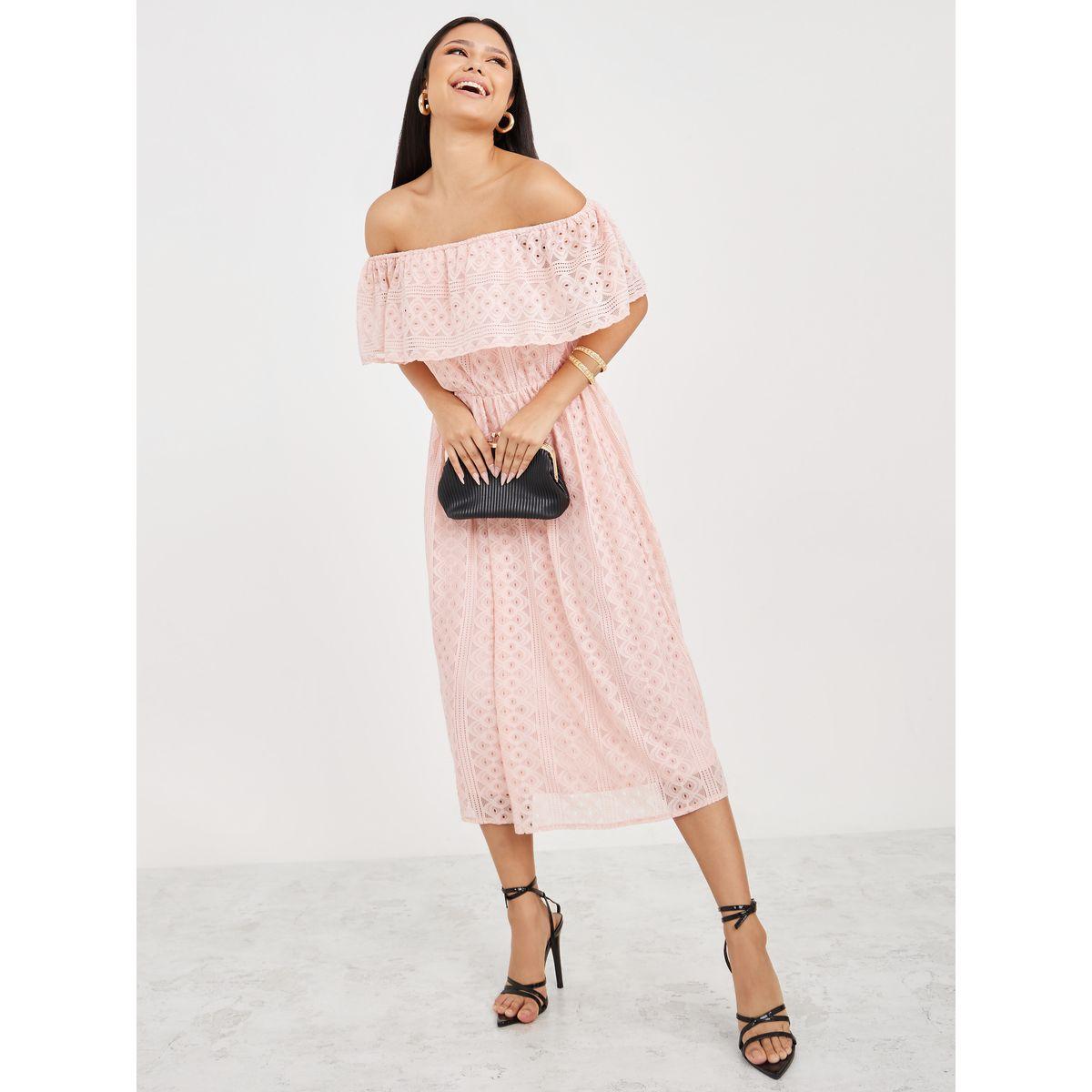 فستان ميدي باكتاف مكشوفة من ريد تايب-women-clothing-dresses-image-1