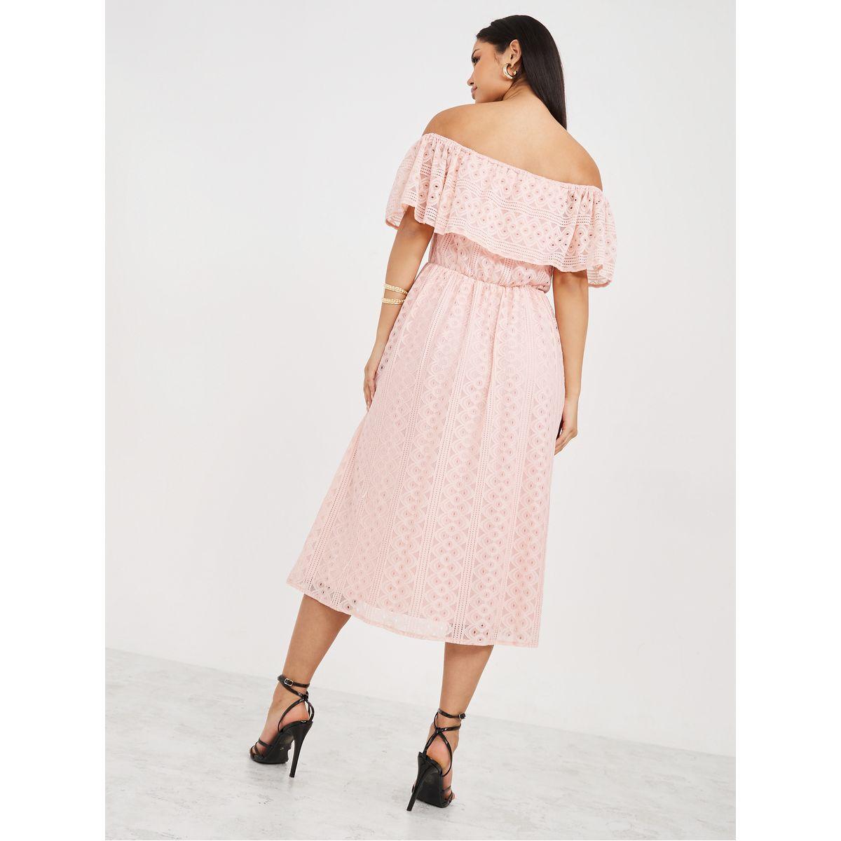 فستان ميدي باكتاف مكشوفة من ريد تايب-women-clothing-dresses-image-4