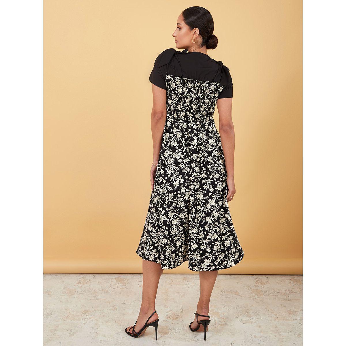 فستان ميدي باكمام قصيرة-women-clothing-dresses-image-4