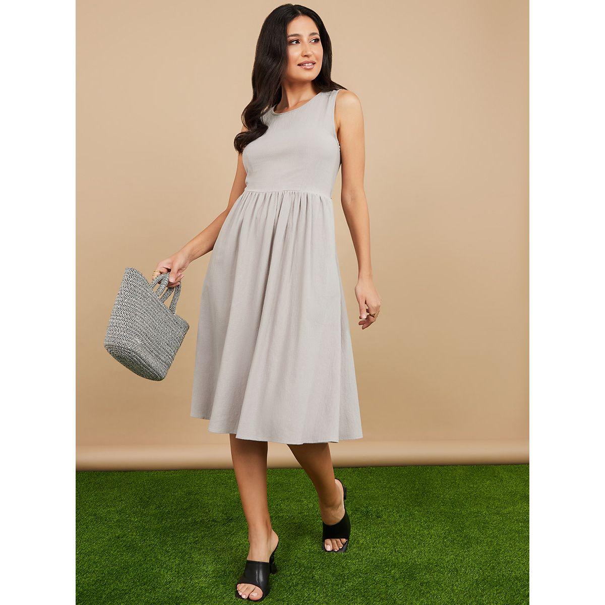 فستان ميدي بلا اكمام من ستايلي-women-clothing-dresses-image-1