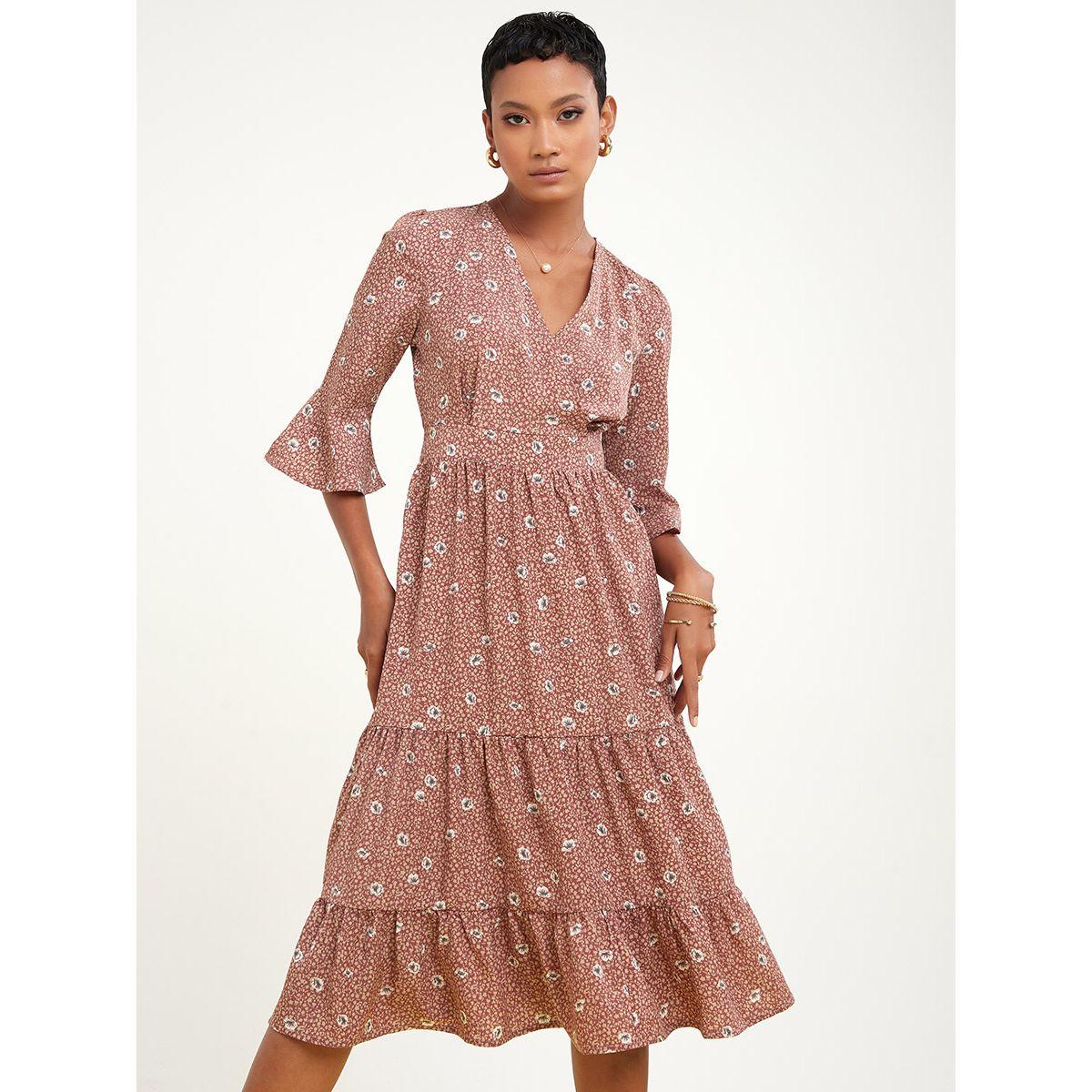 فستان ميدي مطبع بزهور من ريد تايب-women-clothing-dresses-image-2