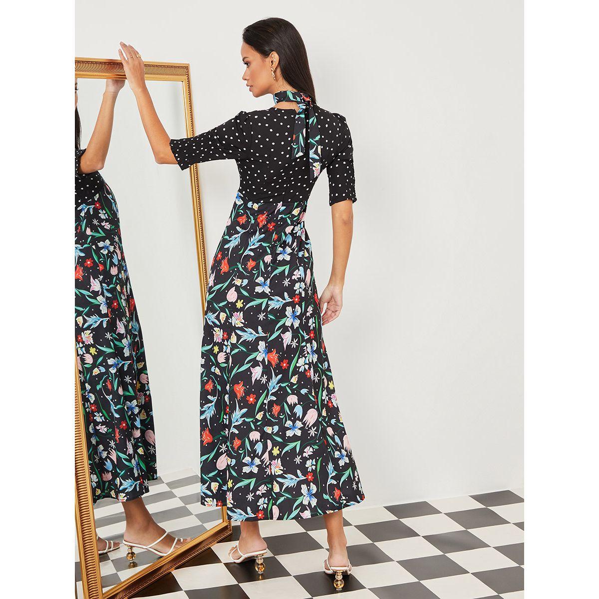فستان طويل باكمام قصيرة من ستايلي-women-clothing-dresses-image-4