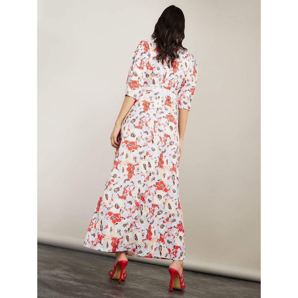 Styli Short Sleeves V Neck Floral Print Maxi Dress-women-clothing-dresses-image-4