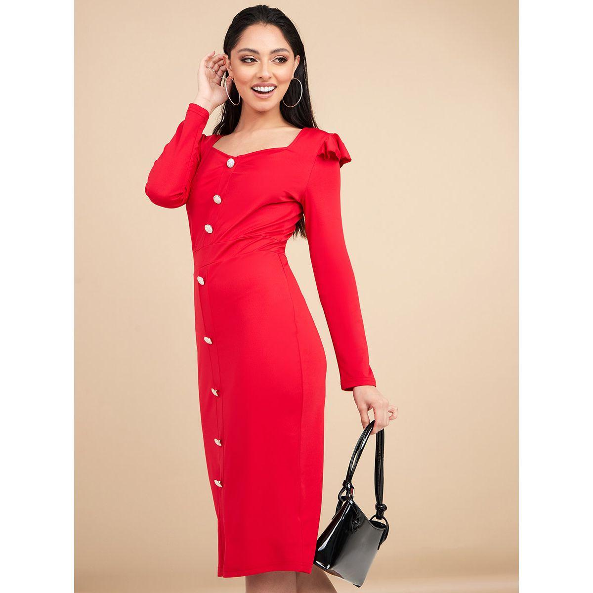 فستان ميدي باكمام طويلة من ريد تايب-women-clothing-dresses-image-2