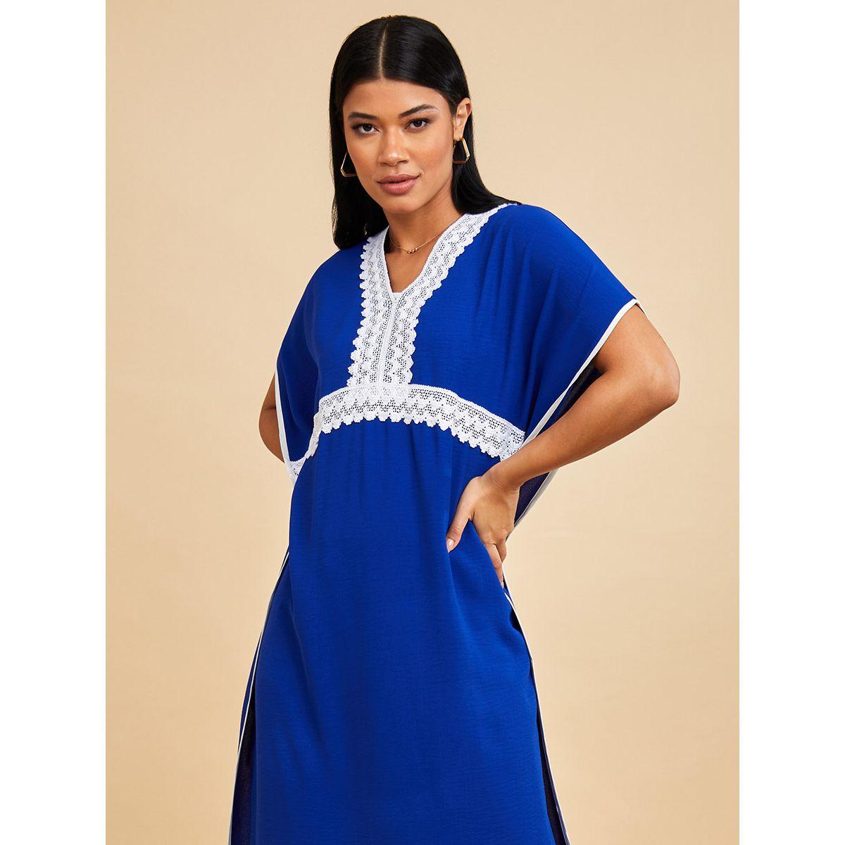 Styli Kimono Sleeves Lace Insert Kaftan Maxi Dress-women-clothing-dresses-image-2