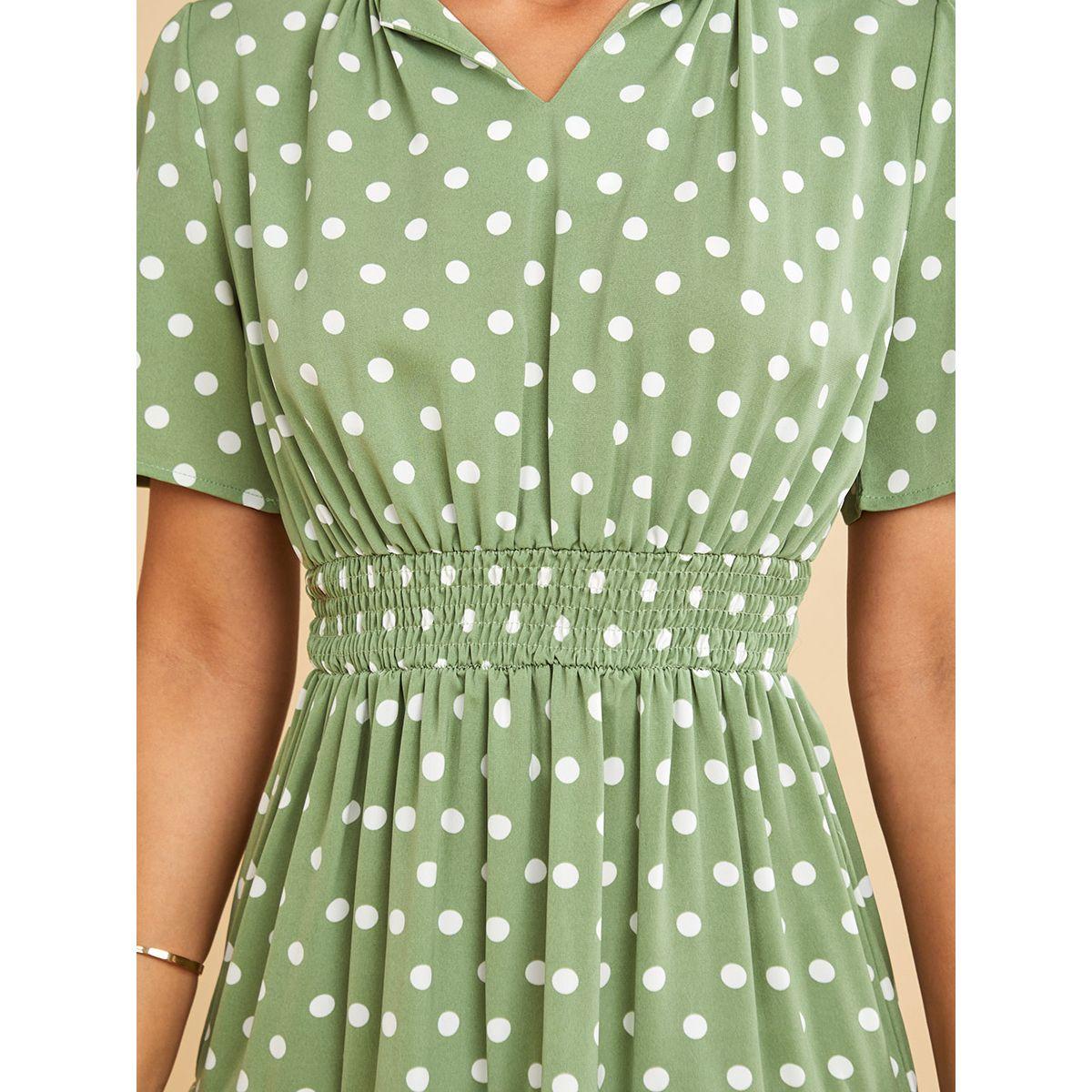 فستان ميدي مطبع بنقاط بولكا من ستايلي-women-clothing-dresses-image-3